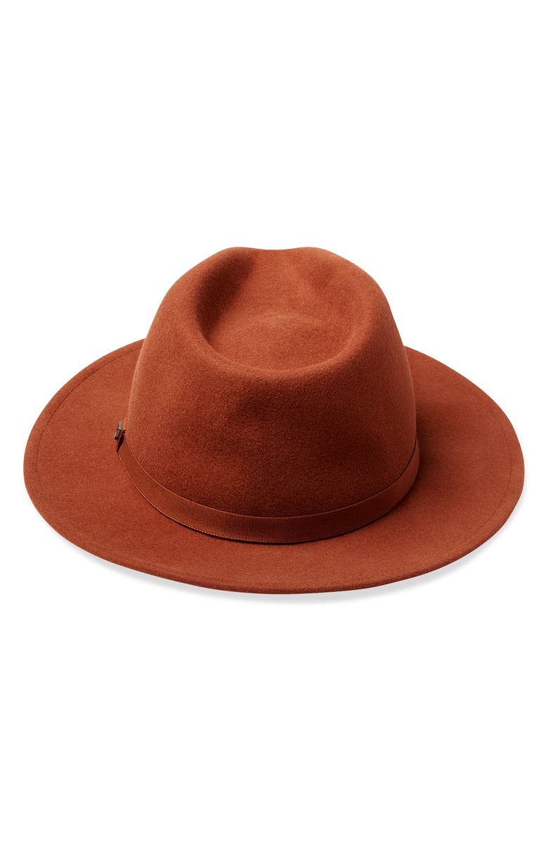 Brixton Messer Packable Felted Wool Fedora, Alternate, color,