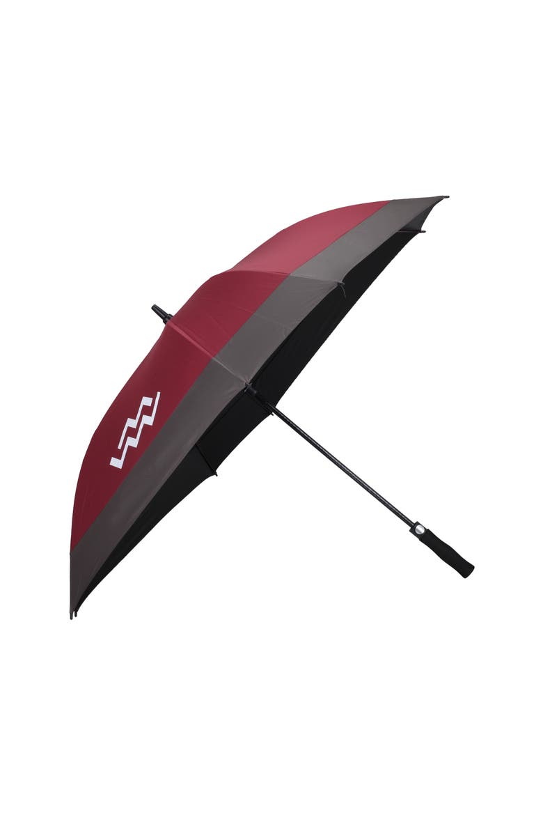 Premium 62-Inch Square Golf Umbrella with UV Protection, Main, color, Burgundy / Gray