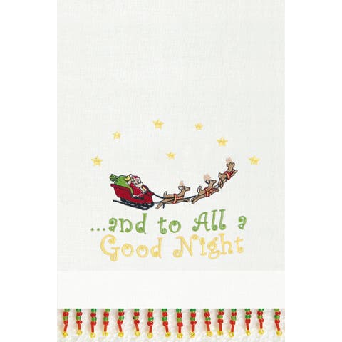 Good Night Beaded Guest Towel