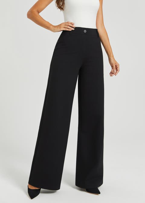 Two Pocket DPYP Dress Pant Yoga Pants Wide Leg