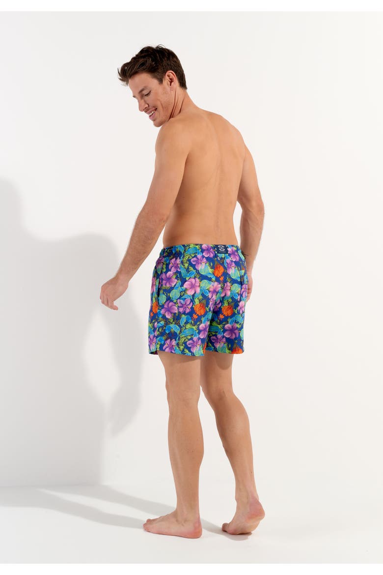 Balata Beach Boxer, Alternate, color, Navy Print