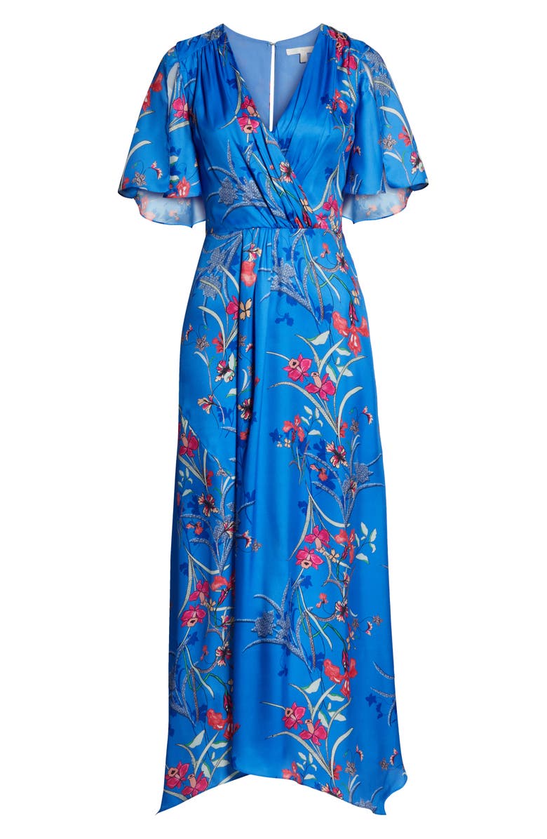 Harlyn Printed Flutter Sleeve Gown, Alternate, color, 