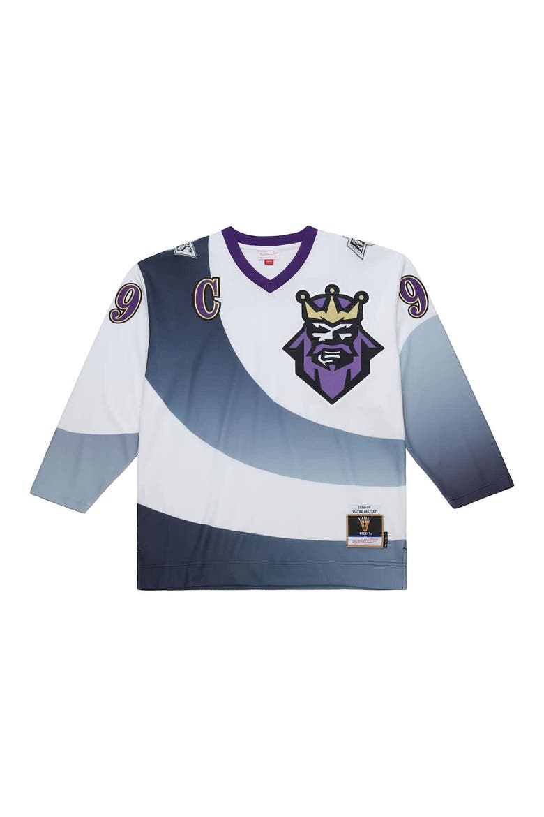 Men's Mitchell & Ness Wayne Gretzky White Los Angeles Kings 1995-96 Power Play Jersey, Alternate, color, White