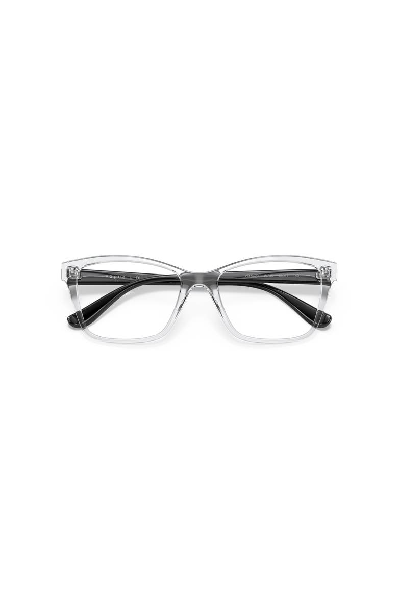 53mm Rectangle optical glasses, Alternate, color, Transparent