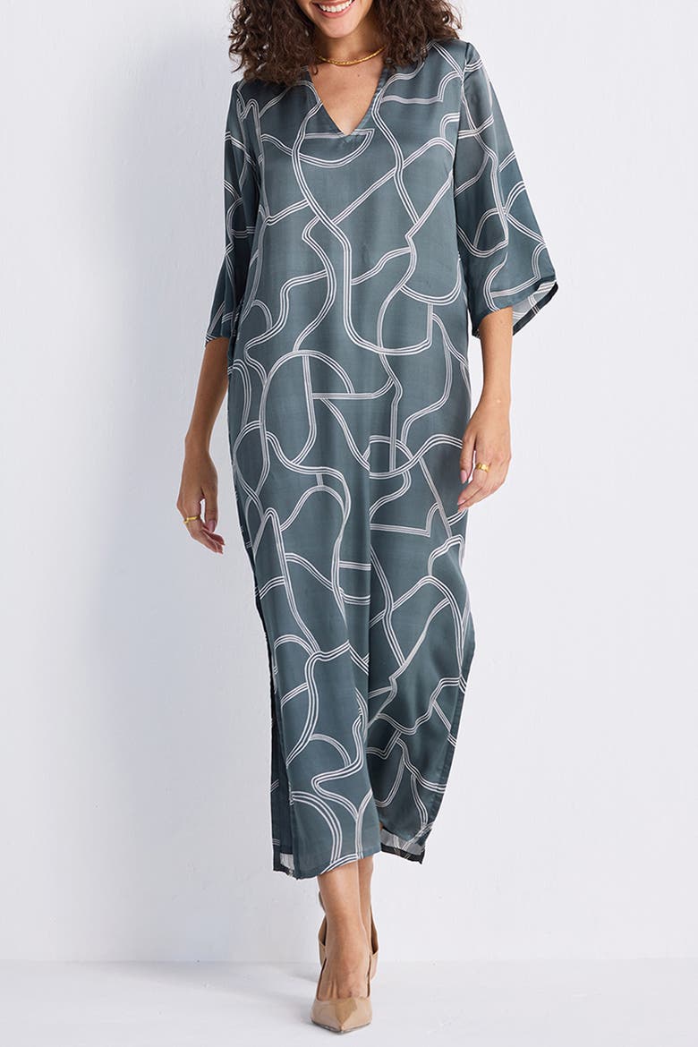 Maxi Dress with Side Slits, Alternate, color, Twirls and Twists
