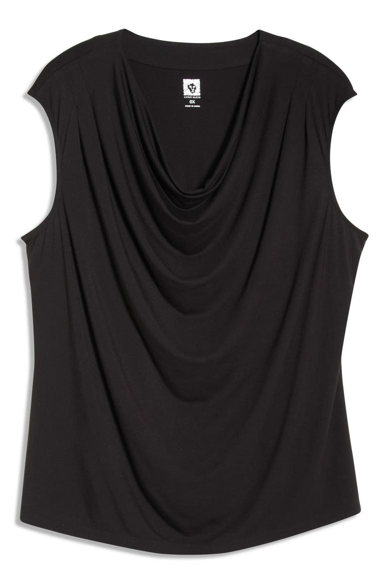 Cowl Neck Extended Shoulder Top, Alternate, color, ANNE BLACK
