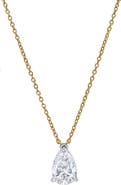 LuvMyJewelry Pear Perfection 14K Gold Lab Grown Diamond Necklace - 0.75 ct