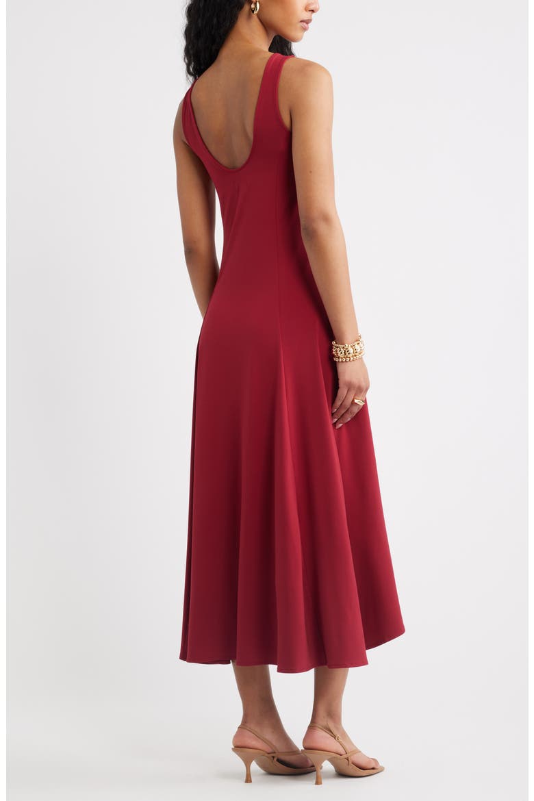 High-Low Sleeveless Midi Dress, Alternate, color, RED RUMBA