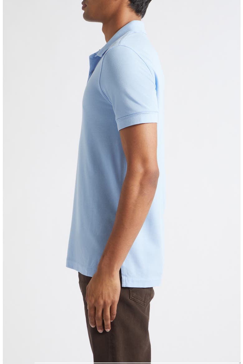 Lyocell & Cotton Piqué Polo, Alternate, color, TURQUOISE