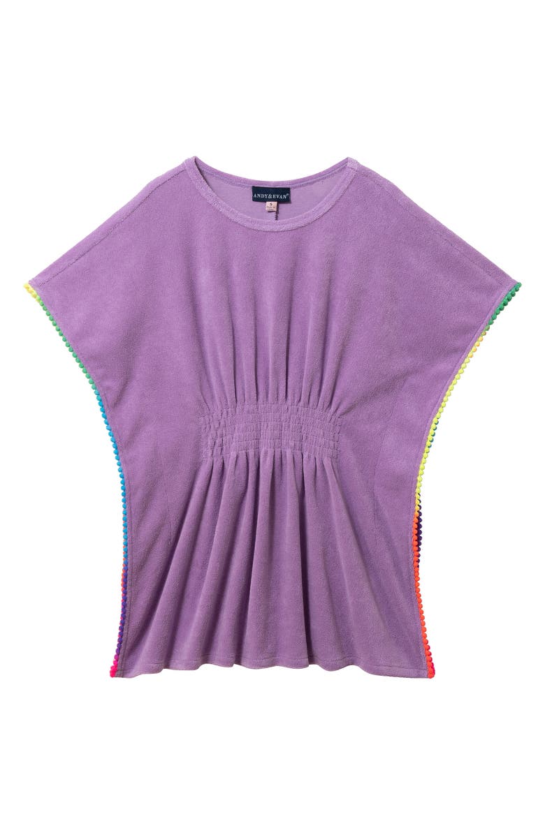Andy & Evan Kids' Terry Cover-Up, Main, color, Purple Terry