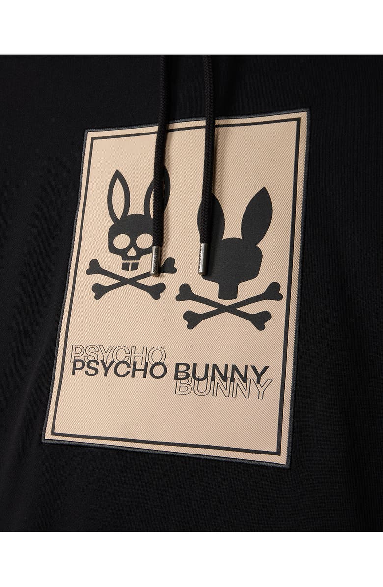 Psycho Bunny Monroe Bunny Patch Pullover Hoodie, Alternate, color, 
