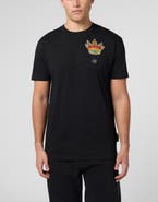 PHILIPP PLEIN Round Neck T-Shirt Crown Crystals Men