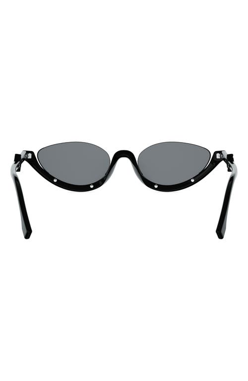 Fendi Ff Diamonds 53mm Oval Sunglasses In Black