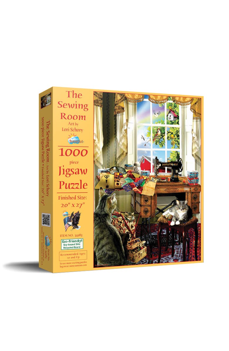 Sunsout The Sewing Room 1000 piece Jigsaw Puzzle for Adults, Main, color, Multicolor
