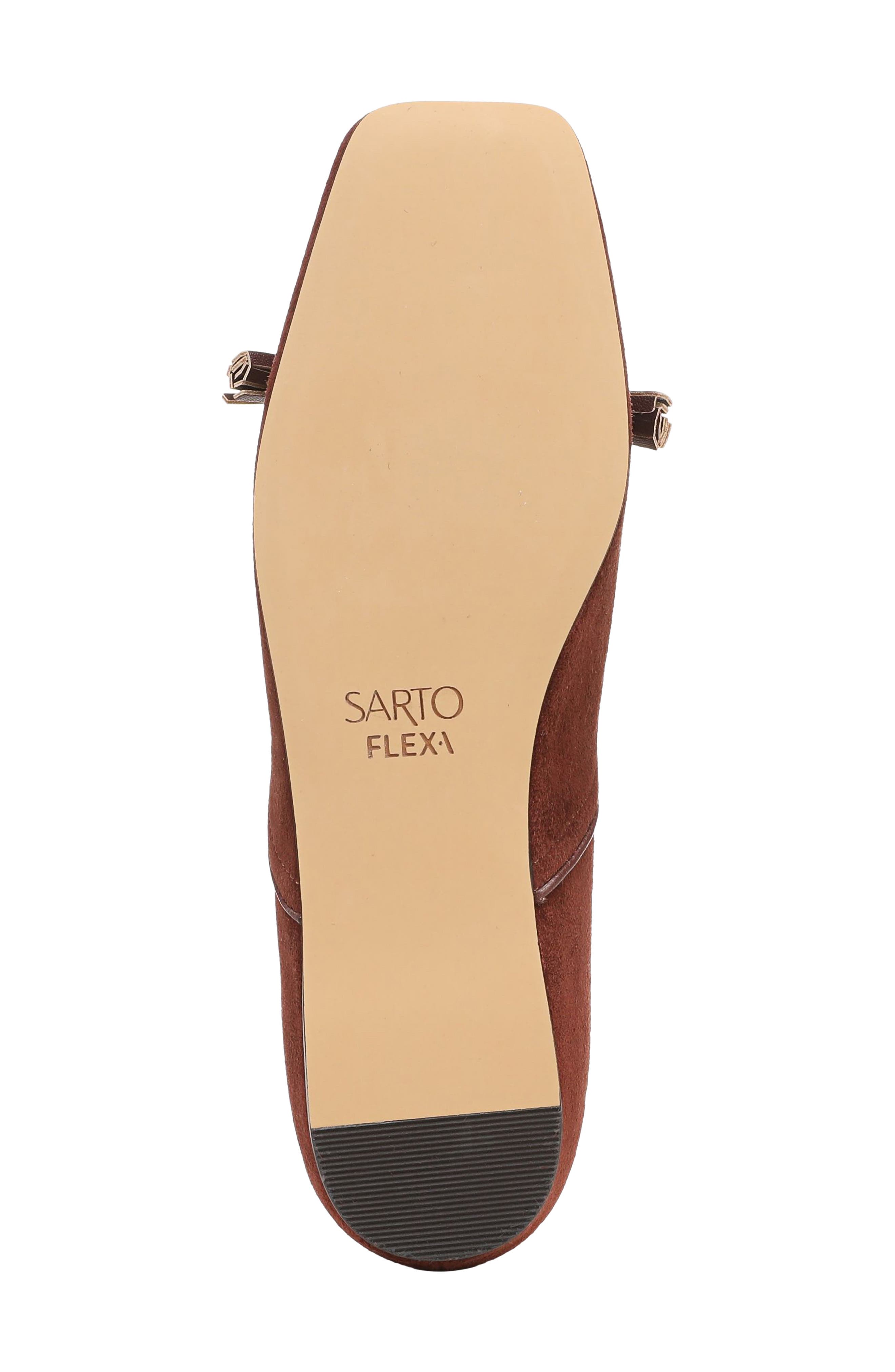 Adabow Square Toe Flat, Alternate, color, RED