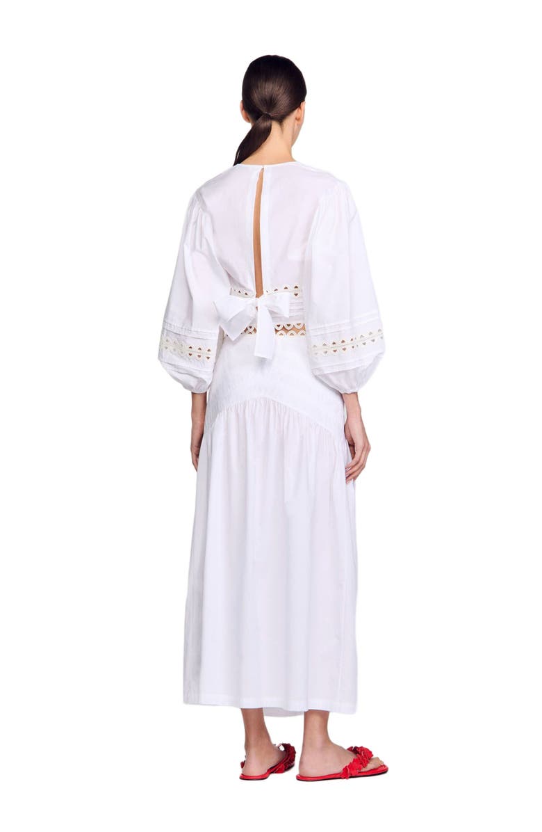 SANDRO Long poplin skirt, Alternate, color, 