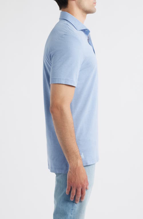 Johnnie-o Idris Top Shelf Heathered Polo In Blue