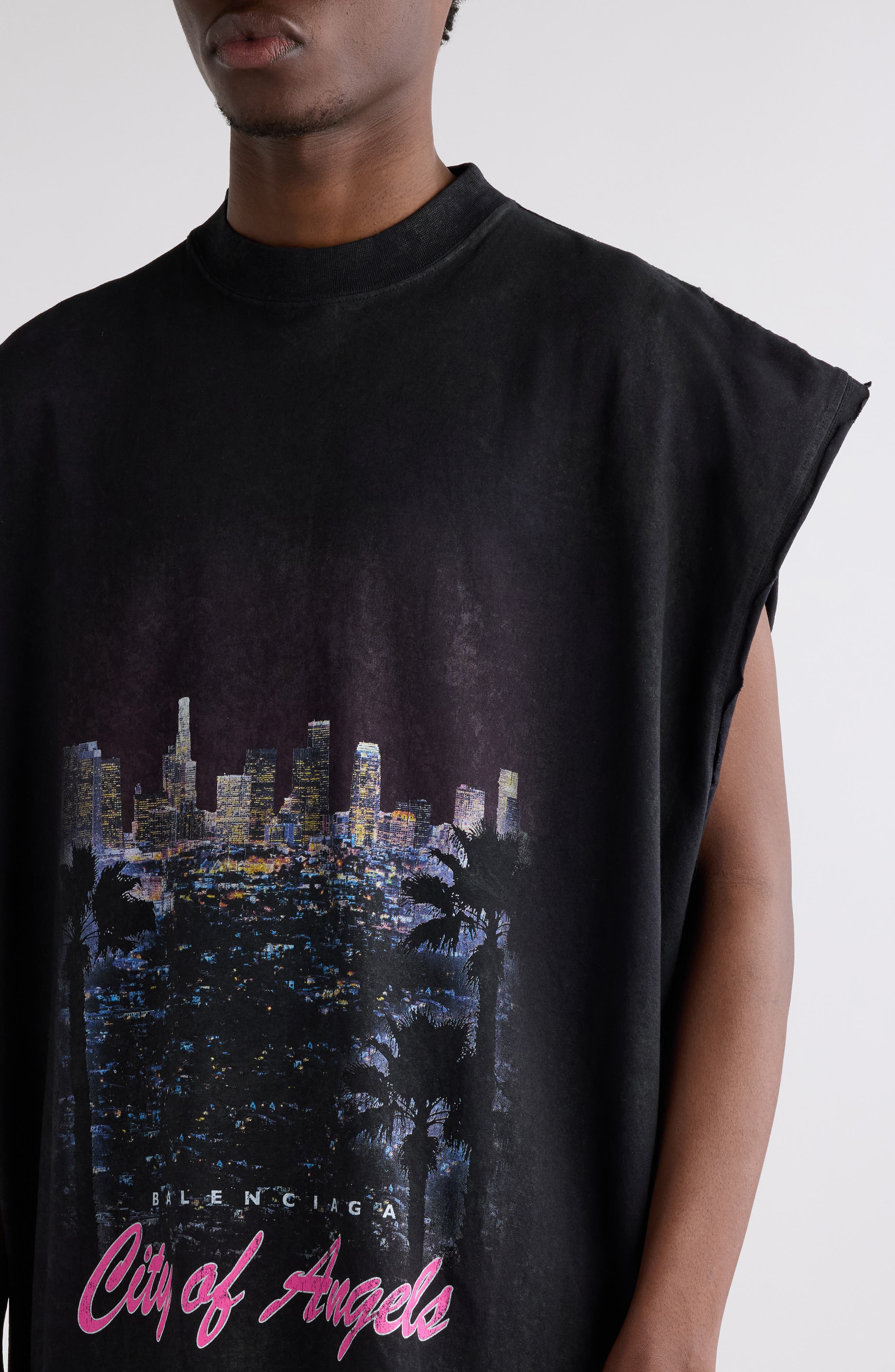 Balenciaga Sleeveless Graphic T-Shirt (Men) | Nordstrom