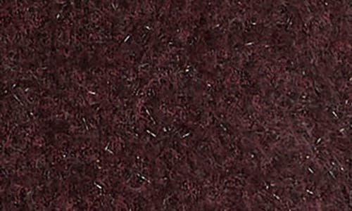 Vince Metallic Eyelash Cardigan In Burgundy