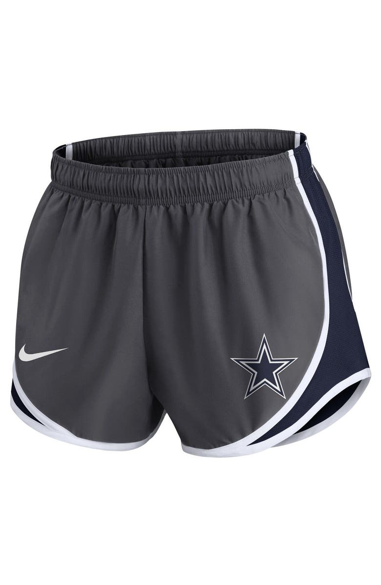 Nike Women's Nike Charcoal Dallas Cowboys Plus Size Logo Performance Tempo Shorts, Alternate, color, 