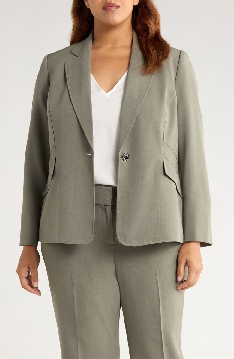 KASPER One-Button Blazer, Main, color, 
