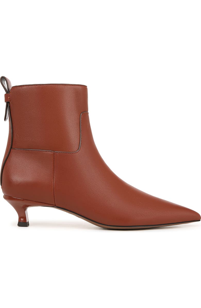SARTO by Franco Sarto Mala Pointed Toe Kitten Heel Bootie, Alternate, color, Brown