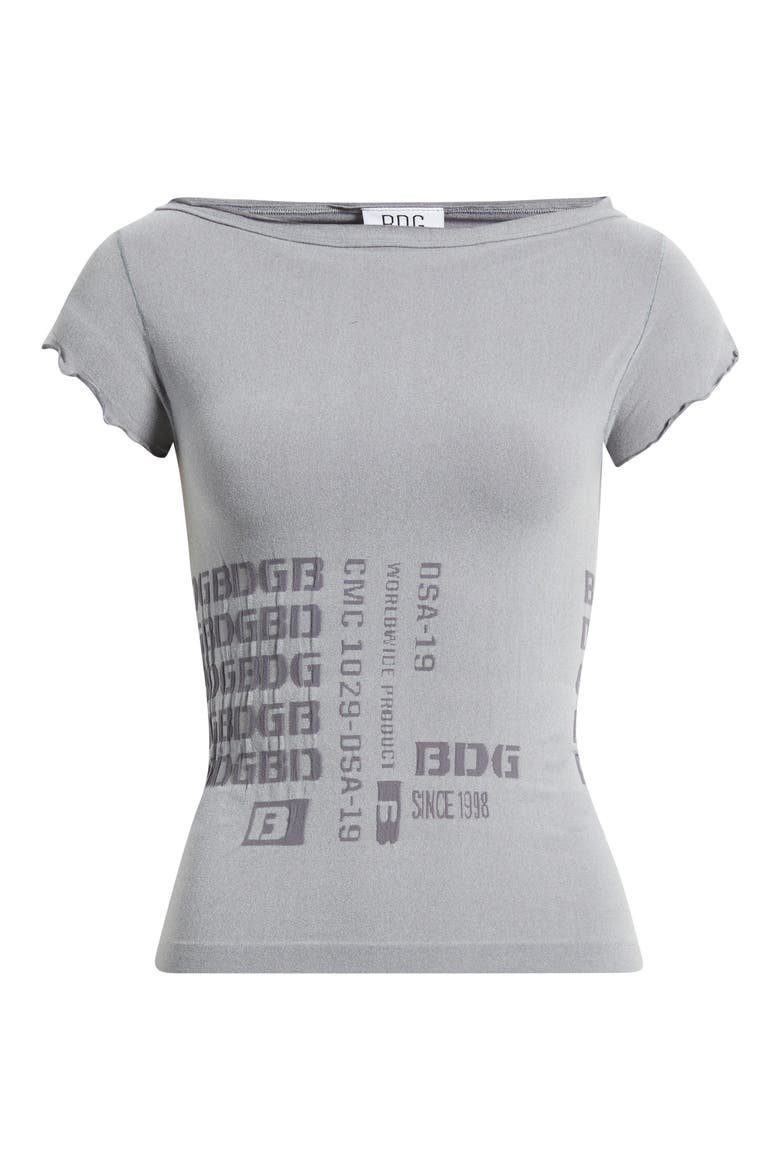 Grunge Graphic Seamless Baby Tee, Main, color, GREY
