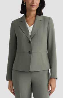 Seamed Stretch Crepe Jacket