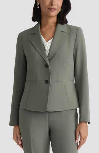 Seamed Stretch Crepe Jacket