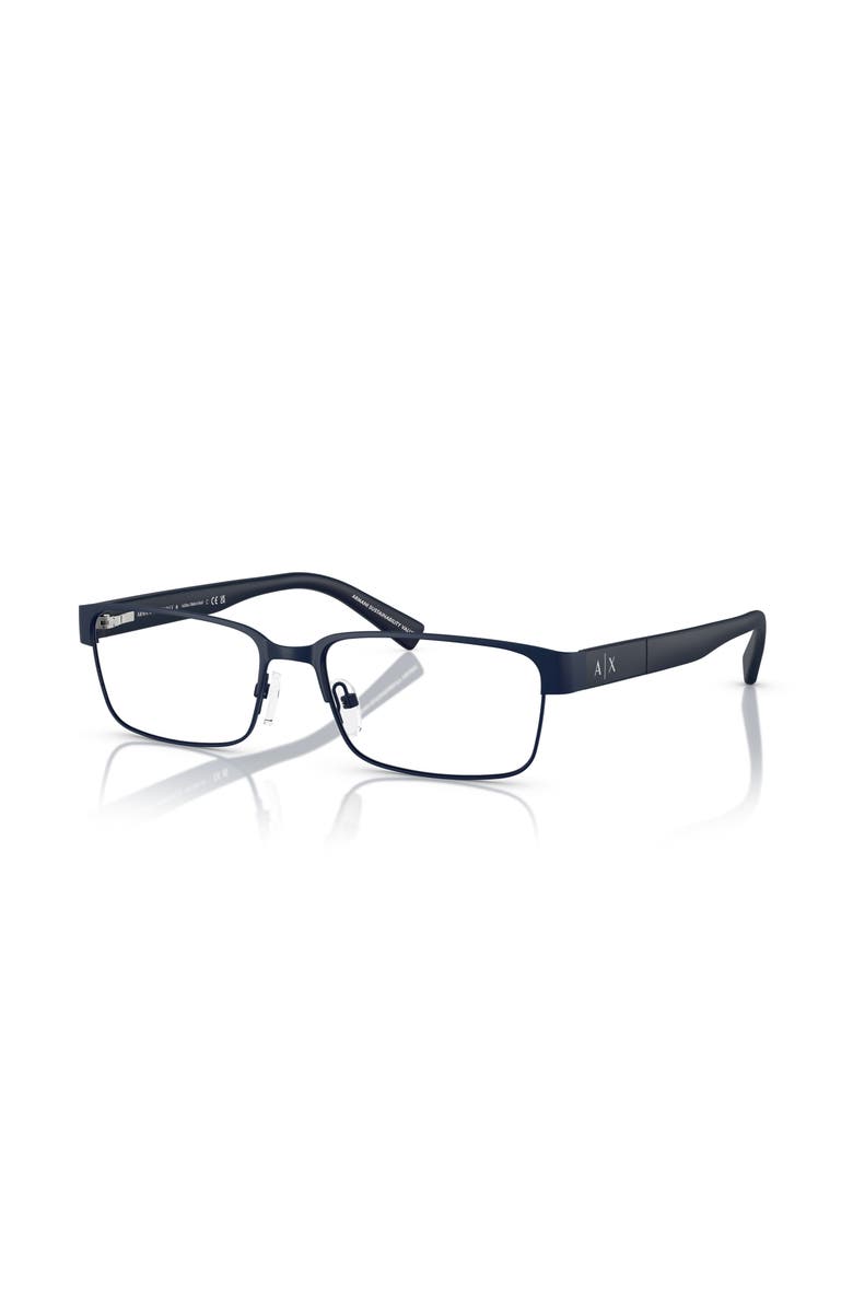 Armani Exchange 54mm Rectangle optical glasses, Main, color, Blue