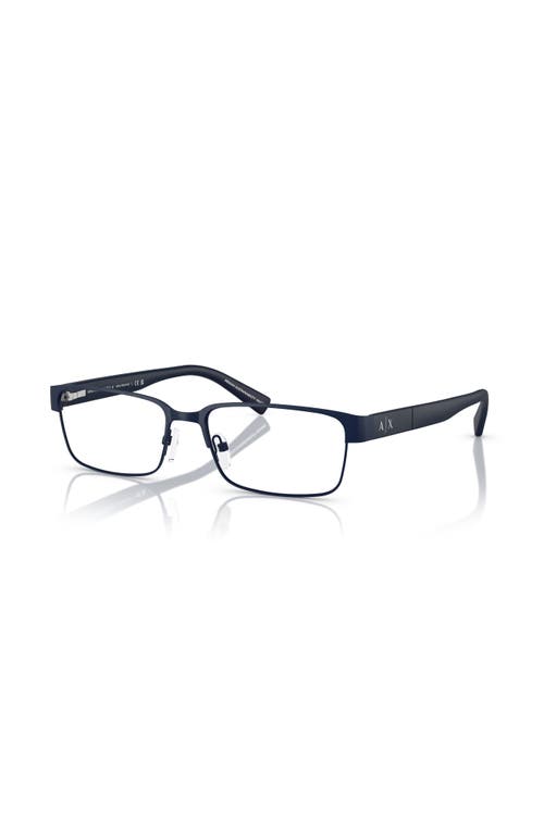 Armani Exchange 54mm Rectangle Optical Glasses In Blue