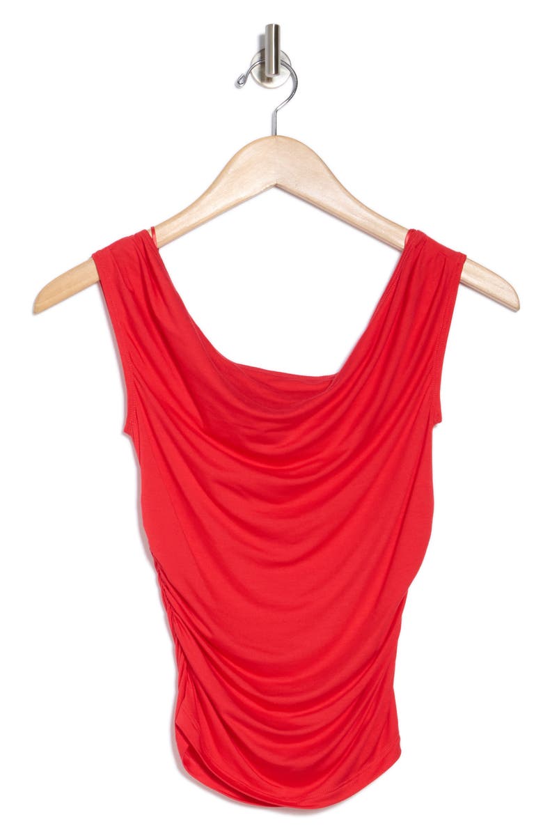 Elodie Off the Shoulder Cap Sleeve Ruched Top, Alternate, color, Red