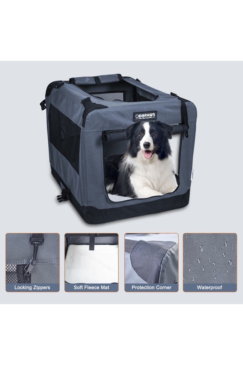 27 Inch Pet Crate, Alternate, color, Gray