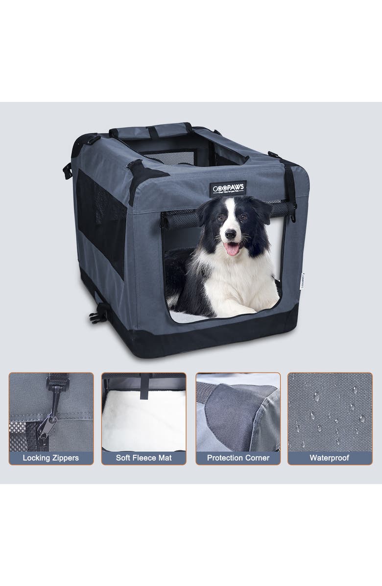 JESPET 27 Inch Pet Crate, Alternate, color, Gray