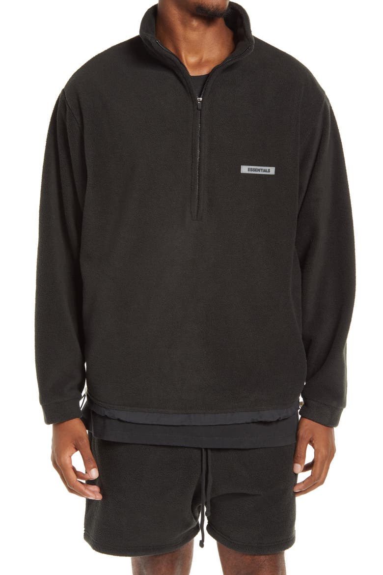 Half Zip Fleece Pullover, Main, color, STRETCH LIMO
