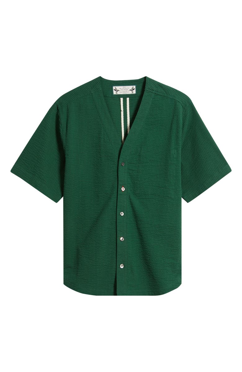 Imperfects Mr. Lynch's Benny Short Sleeve Seersucker Button-Up Jersey, Alternate, color, Irish Racing Green