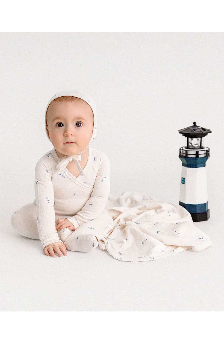 MiniMoi 4 Piece Baby Rayon Blend Pointelle Footie Set, Alternate, color, Winter White