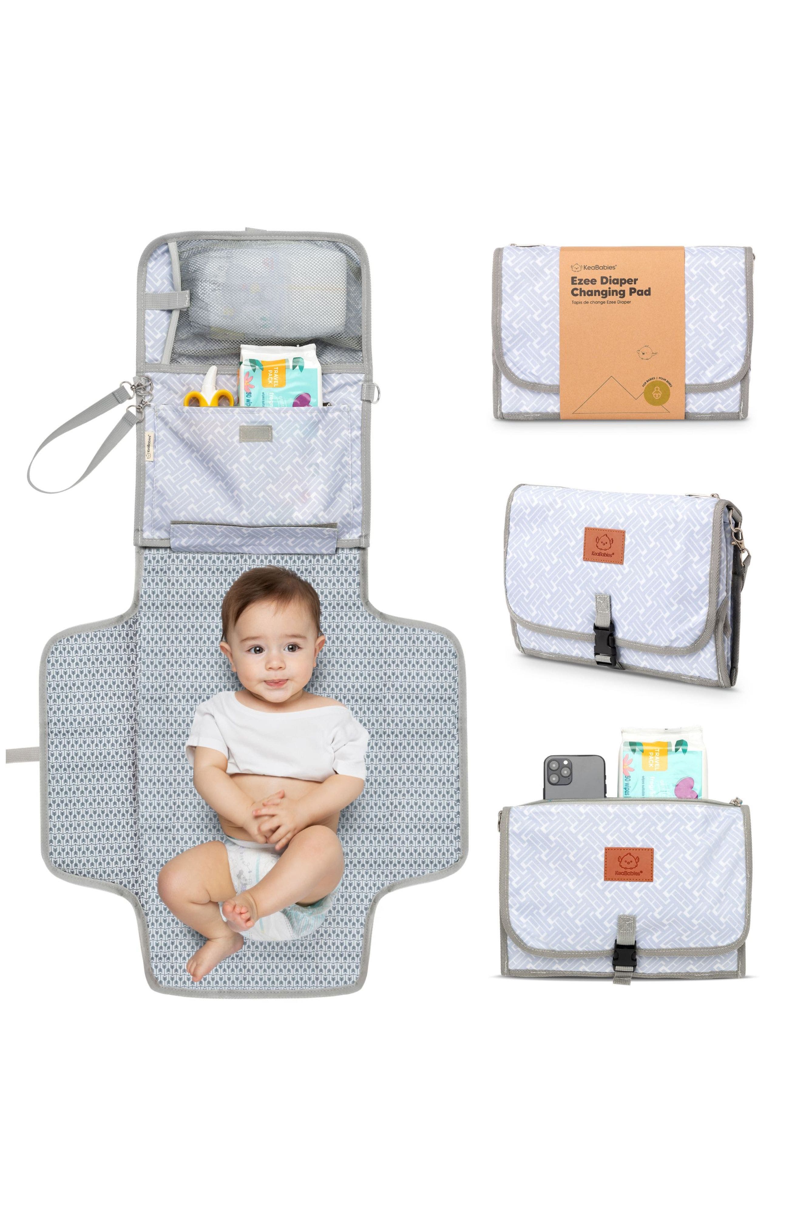KeaBabies Ezee Diaper Changing Pad in Gray Mod 