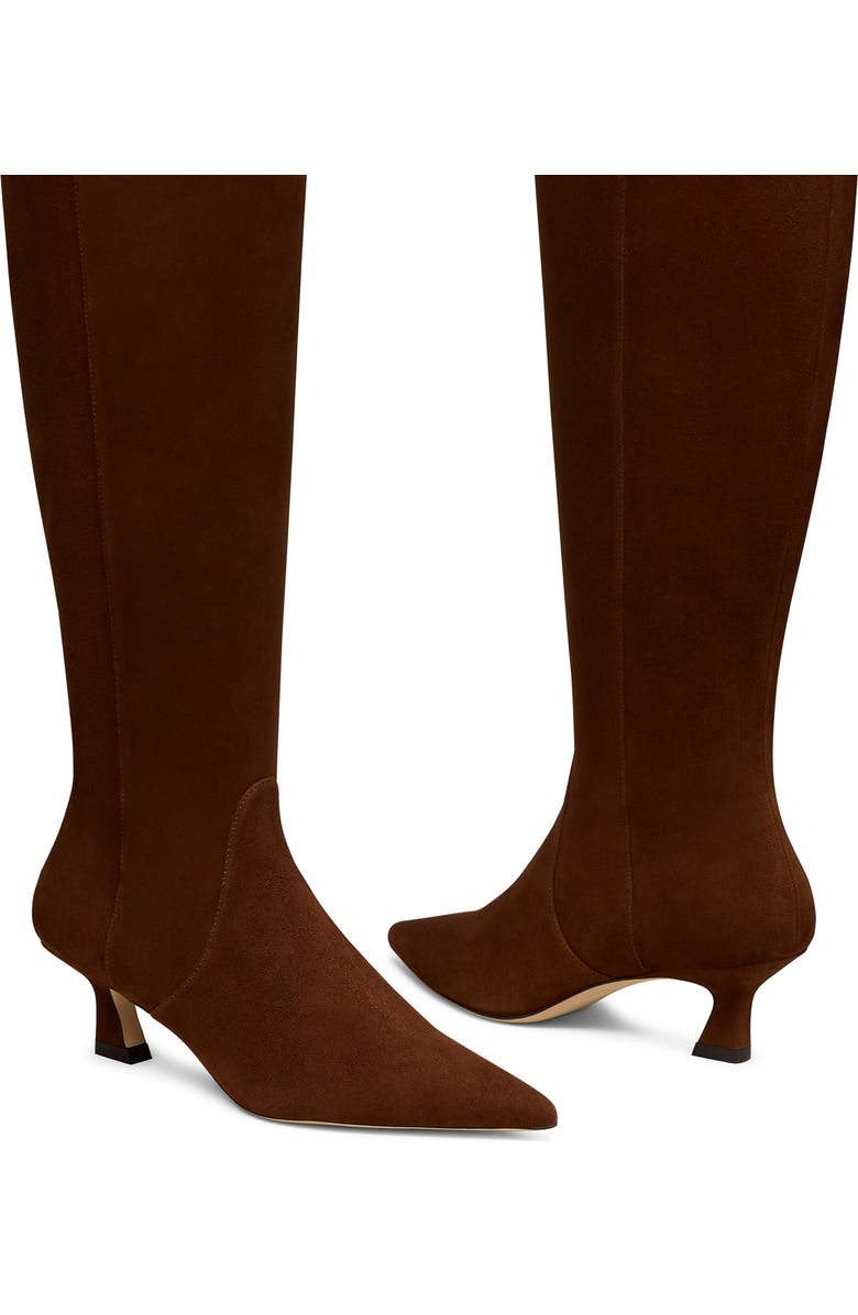 Stuart Weitzman Vinnie Zip Boot 50, Alternate, color, Deep Coffee