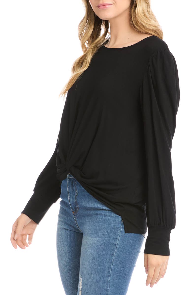 Karen Kane Twist Front Long Sleeve Top, Alternate, color,
