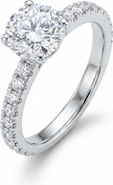 Bliss Diamond Certified 1.97Ct F/SI1 Natural Diamond Engagement Ring 18k Gold Size 6