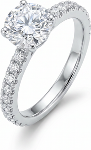 Bliss Diamond Certified 1.97Ct F/SI1 Natural Diamond Engagement Ring 18k Gold Size 6