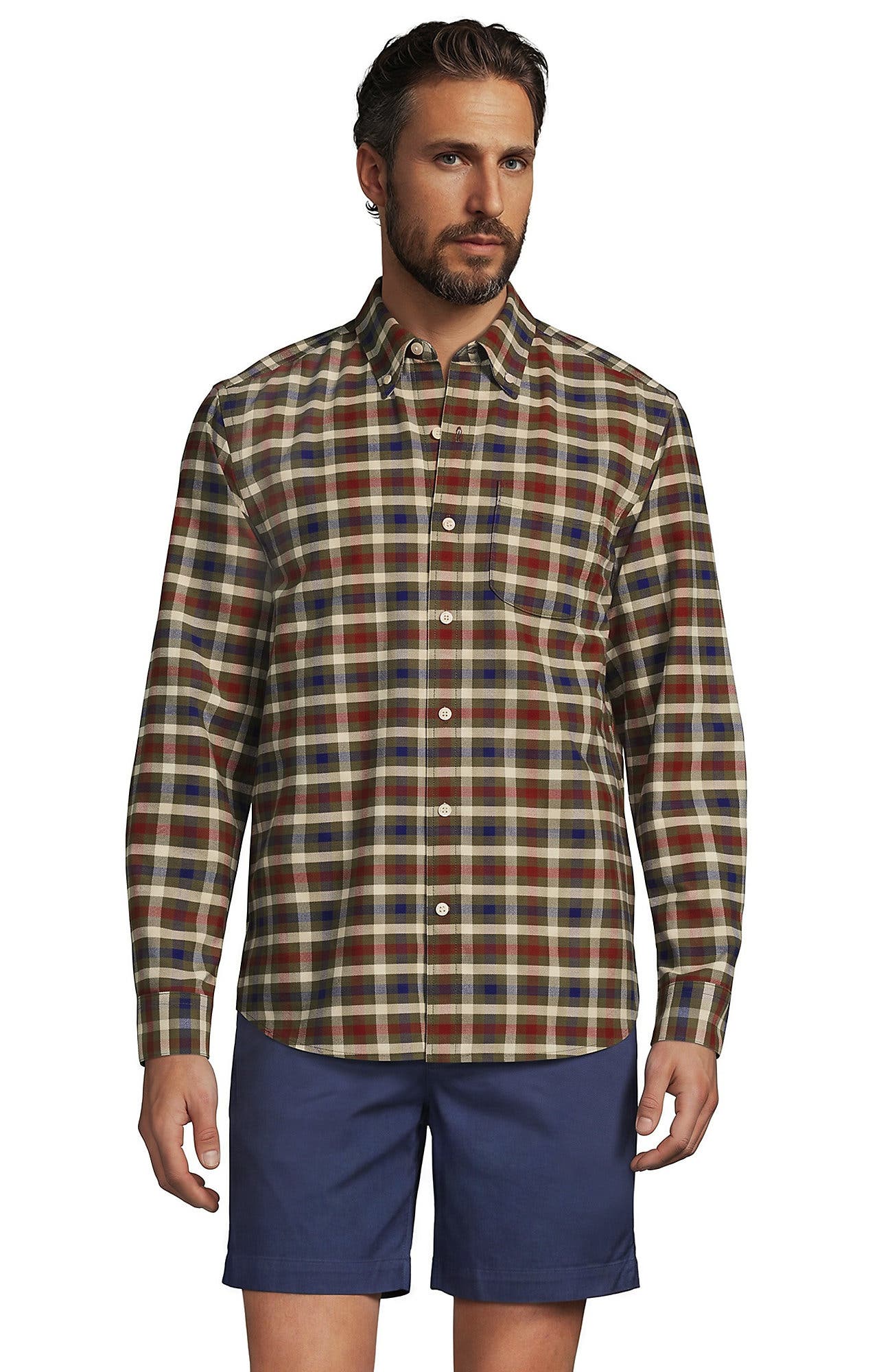 Olive Drab/Russet Clay Gingham