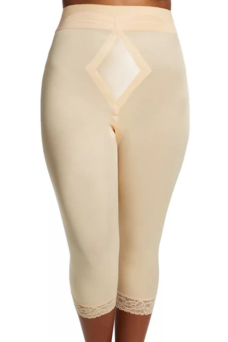 High Waist Capri Pant Liner with Tummy Control, Alternate, color, Beige