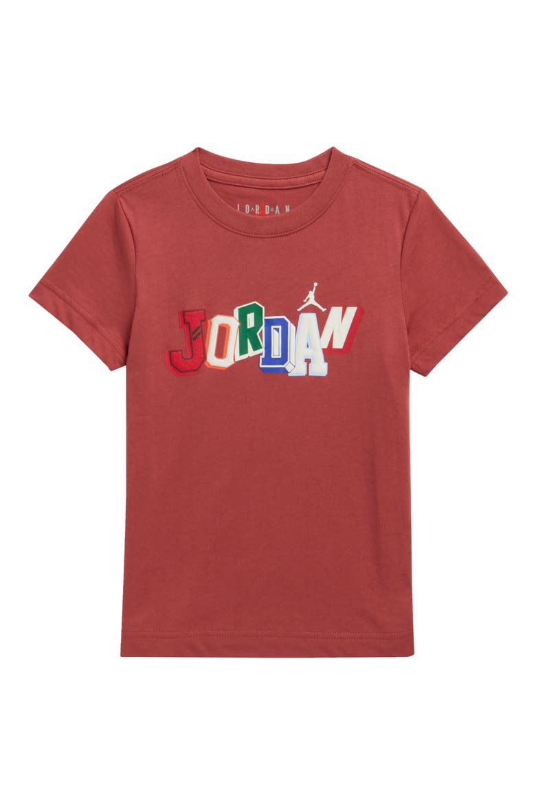 Kids' Jordan Signature Graphic T-Shirt, Main, color, CANYON RUST