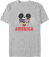 Mickey & Friends Men's Mickey & Friends American Sunglasses and Fireworks Graphic T-Shirt