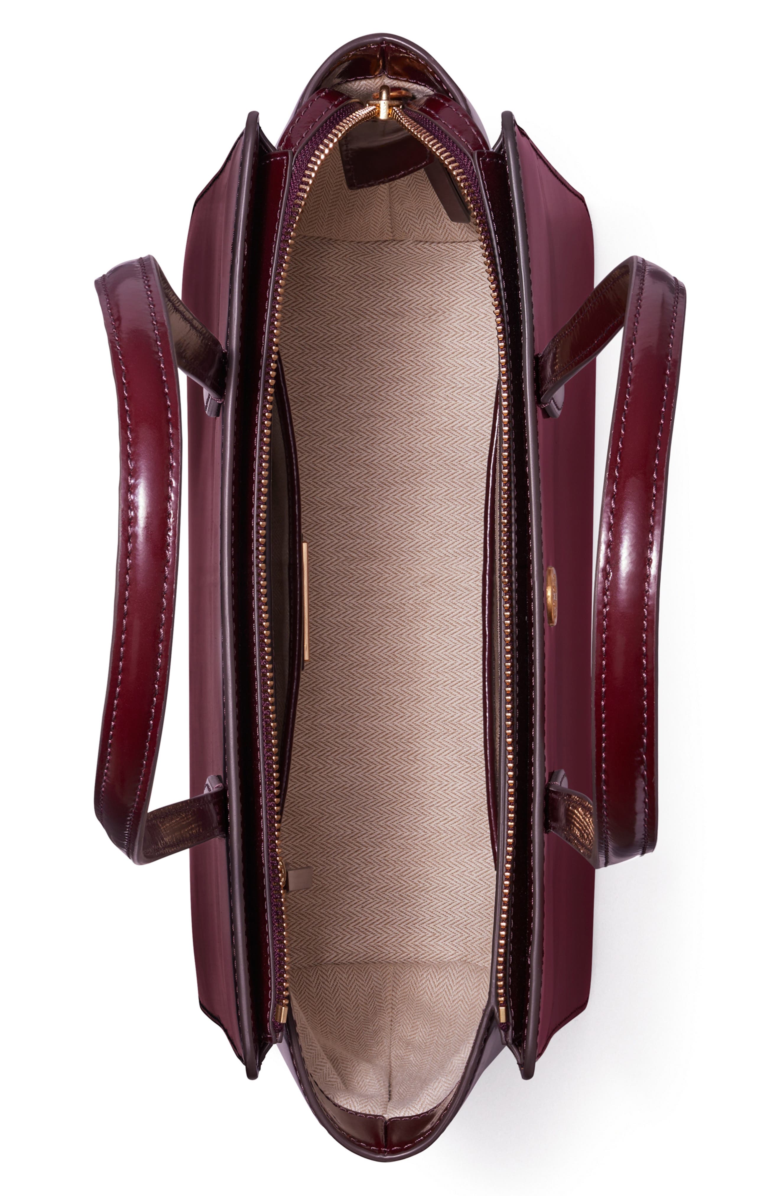 Tory Burch Robinson Small Spazzolato Leather Tote, Alternate, color, 