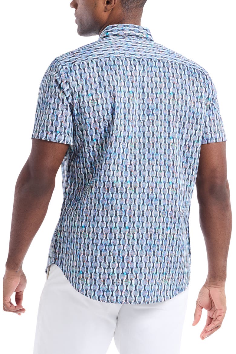 Codnor Short Sleeve Cotton Button-Up Shirt, Alternate, color, BLUE MULTI