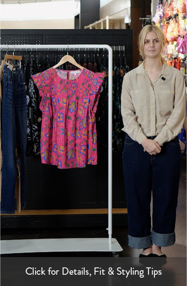 Signy Floral Print Ruffle Top, sales video thumbnail