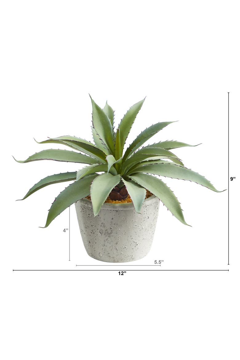9-in Aloe Succulent Artificial Plant, Alternate, color, Green